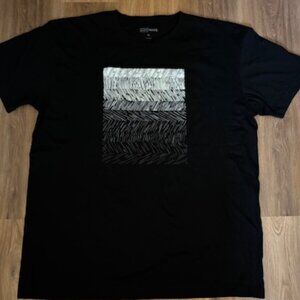 ArtHaus NWOT Mens Black Short Sleeve Tee Abstract Print XL